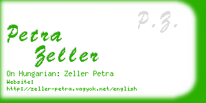 petra zeller business card
